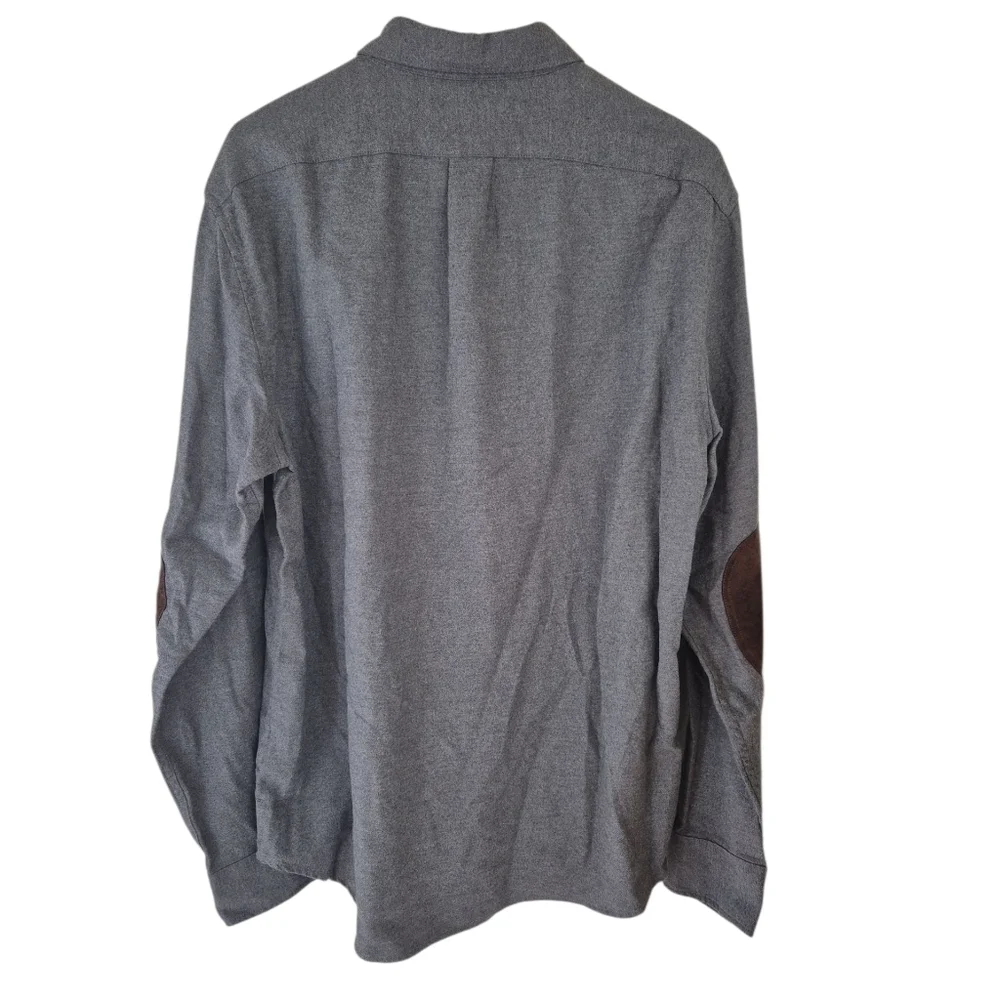 J Crew Cotton Elbow Patch Button Down Large Nwt